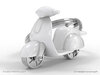 Sleutelhanger Scooter Wit.
