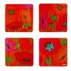 Sous verre Onderzetters Coquelicots