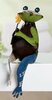 Figuur zittende kikker "LENTE MORGEN" 60253-2