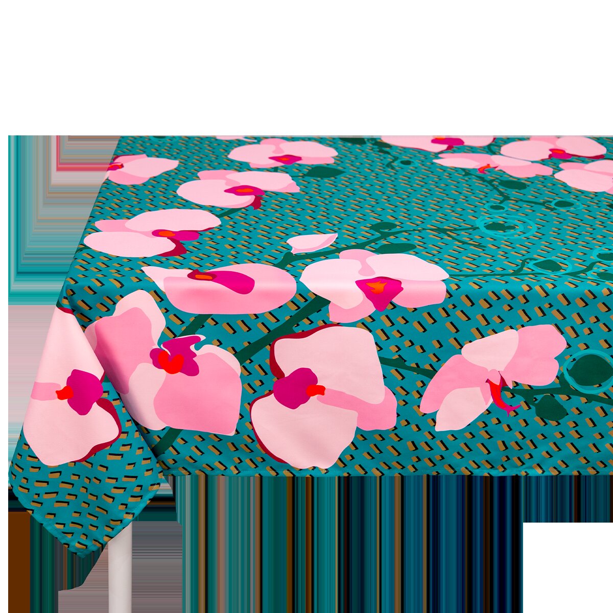 Tafelkleed Orchid Blue Pylones. Tablecloth.