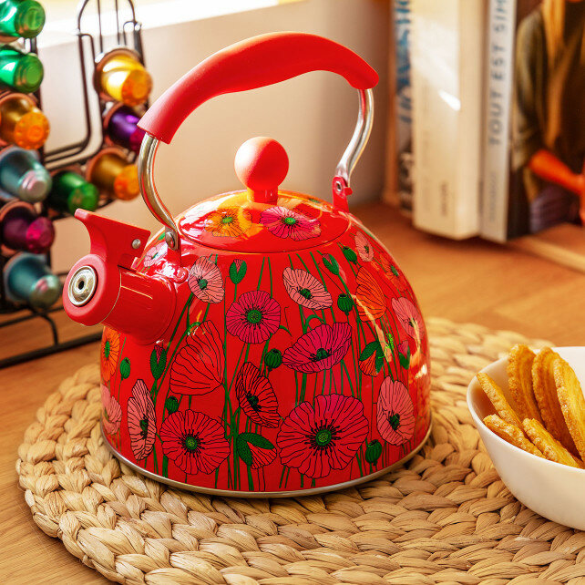 Fluitketel 1,8 L Siffloth&eacute; coquelicots