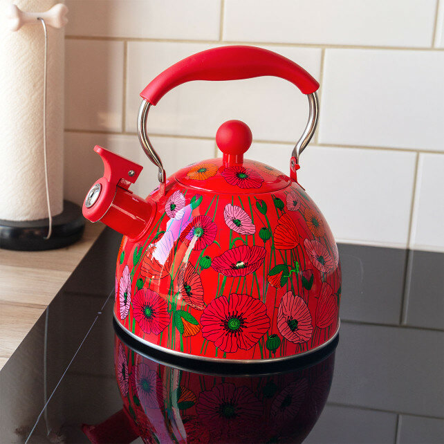 Fluitketel 1,8 L Siffloth&eacute; coquelicots