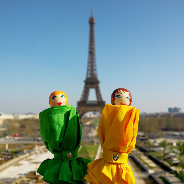 Compacte paraplu - Rain Parade Yellow geel