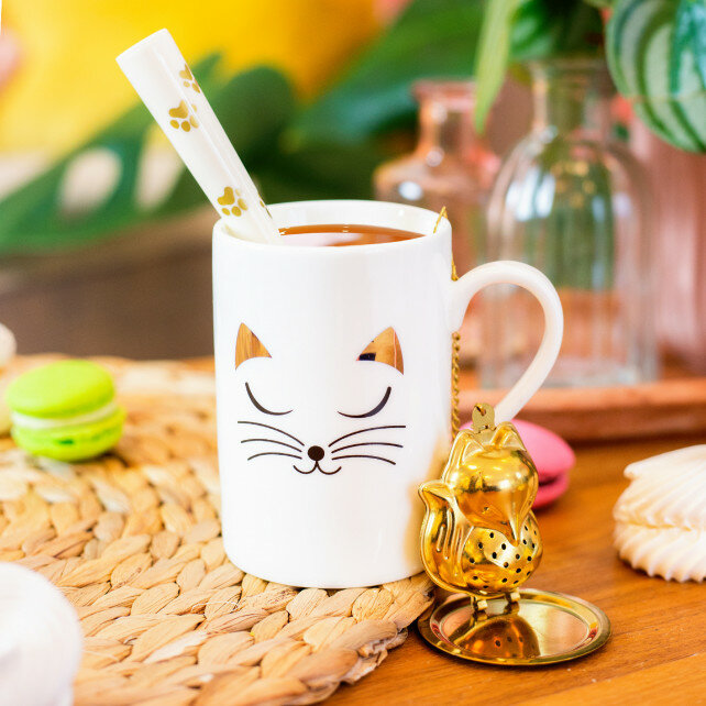 Mok Schluck Cat White witte kat