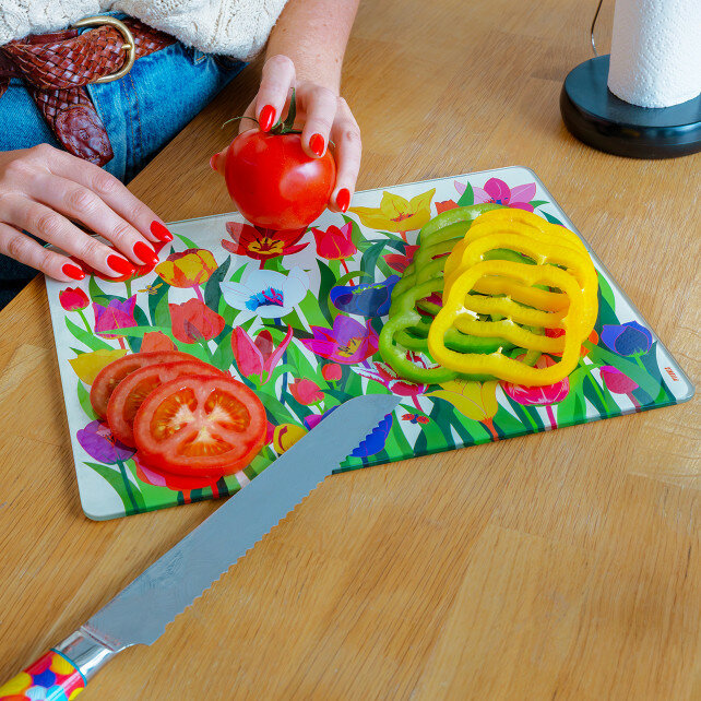 Commy snij/serveerplank Tulpen