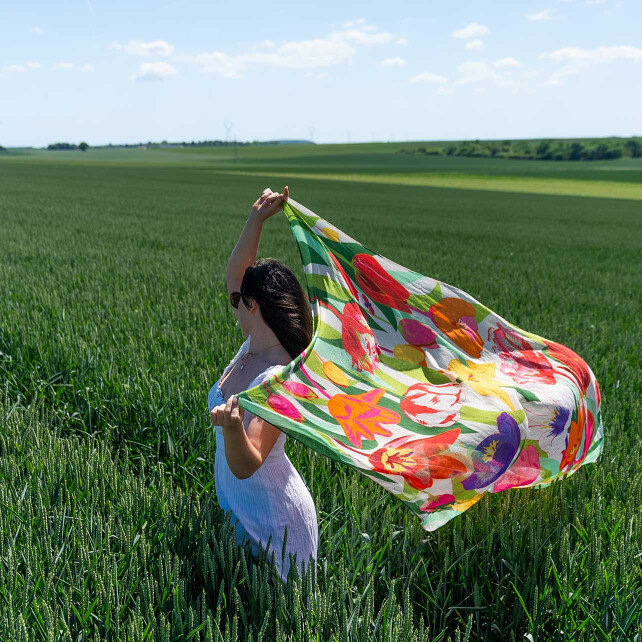 Scarf- balade - sjaal Tulpen