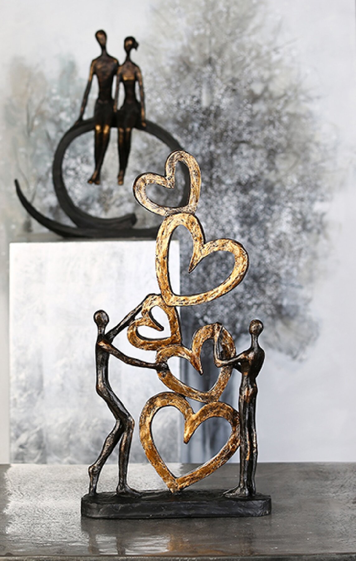 Sculpture "HERZ AUF HERZ" 89269