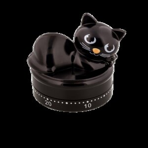 On Time Keukenwekker Zwarte Kat