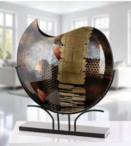 Glasart vaas "DIXION" rond 51 cm 61424  