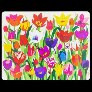 Commy snij/serveerplank Tulpen