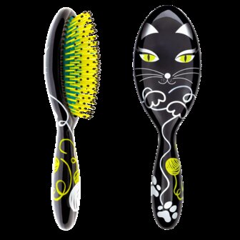 Haarborstel Ladypop Large Black Cat