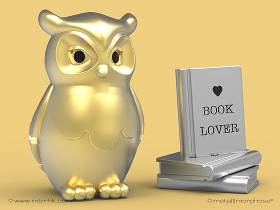 Sleutelhanger Uil met Boek.