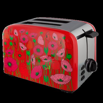 Gevoelig Tegenhanger Besnoeiing Broodrooster Toaster-Toast'in Coquelicots pylones - zuzenzocadeau