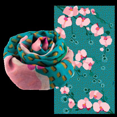 Sjaal-Scarf-Balade Orchid Blue.PYLONES.