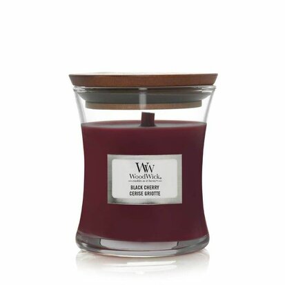 Wodwick Black Cherry Medium candle.