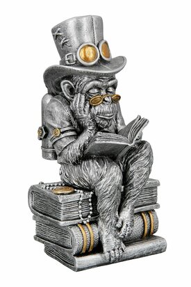 Poly Skulptur Reading ape.