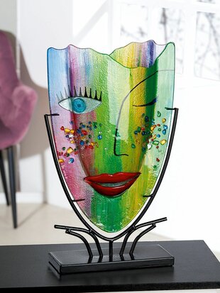 Glasart Deco vaas Face "AMOUR"