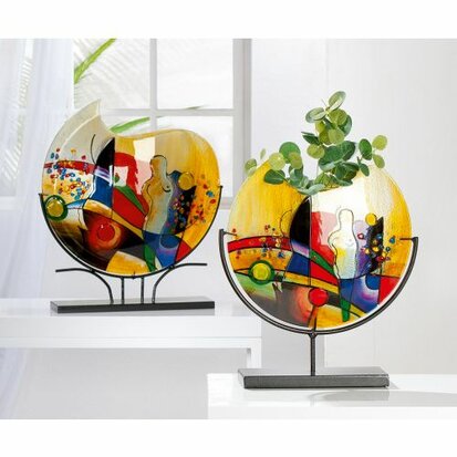 Glasart Vaas "SILHOUETTE" Grote maat. 53 cm.