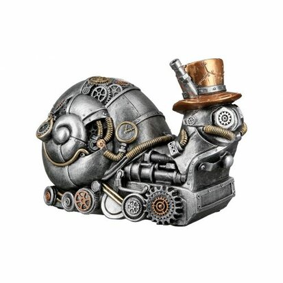 Steampunk Snail Poly Skulpter