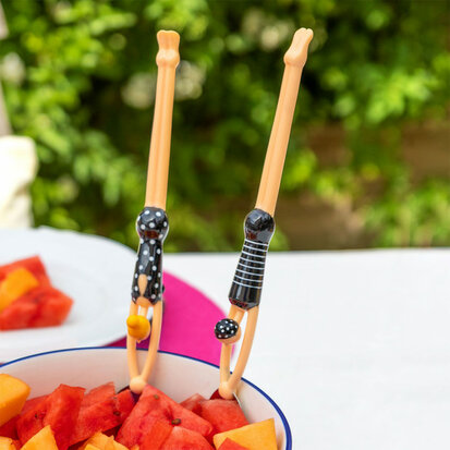 Salade Bestek Black and White Zwemmers Quelle Salade!