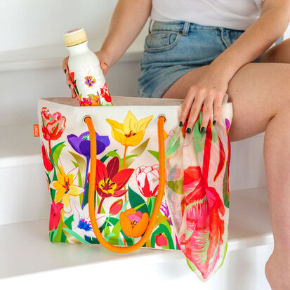 My daily bag Boodschappentas Tulpen