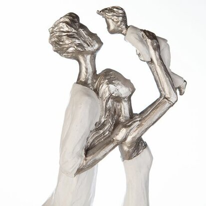 Sculpture "FAMILIE OUDER GELUK" wit 79985
