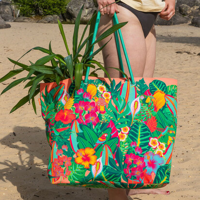 Grote Strandtas Tropical Pylones Beach Bag