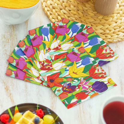 Paper Party Servetten Tulpen