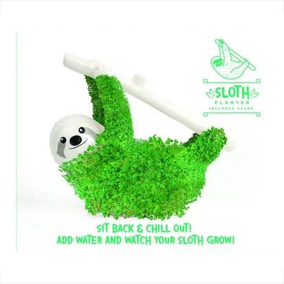 Gift Republic Plantenpot met chiazaden - Sloth Luiaard