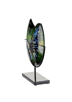 Glasart vaas "SCHMETTERLING" vlinder rond 39 cm 61428  