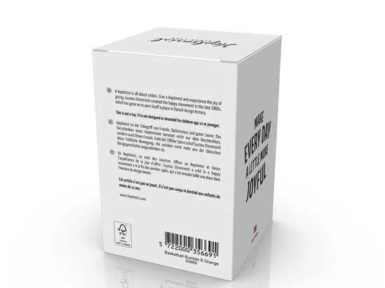 Hoptimist Basketball Bumble 4,5 x 5,8 x 7,6 cm S Oranje