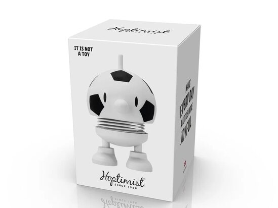 Hoptimist Football Bumble 4,5 x 5,8 x 7,6 cm S Wit