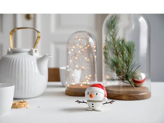 Hoptimist Santa Snowman Hoptimist 8.2 x 6.2 x 6.9 cm S Wit Kerst Sneeuwpop