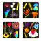 Sous Verres Onderzetters Jardin Fleuri