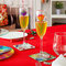 Set van 6 Champagneglazen - Champ de fleurs Tulipes