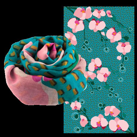 Sjaal-Scarf-Balade Orchid Blue.PYLONES.