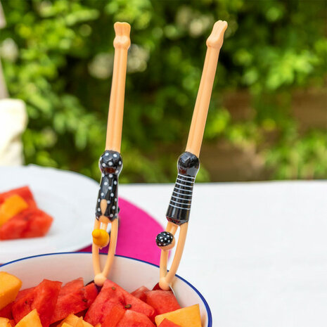 Salade Bestek Black and White Zwemmers Quelle Salade!