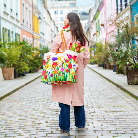 Grote Strandtas Tulpen Pylones Beach Bag