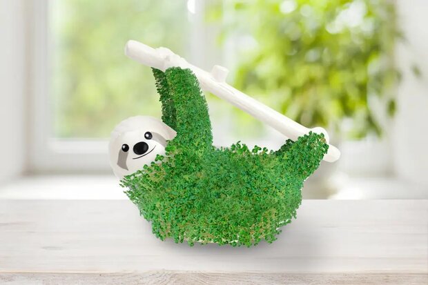 Gift Republic Plantenpot met chiazaden - Sloth Luiaard