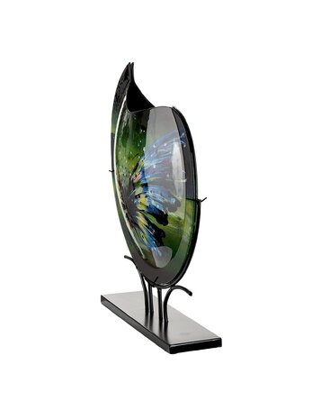 Glasart vaas "SCHMETTERLING" vlinder rond 48 cm 61426  