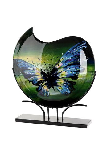 Glasart vaas "SCHMETTERLING" vlinder rond 48 cm 61426  