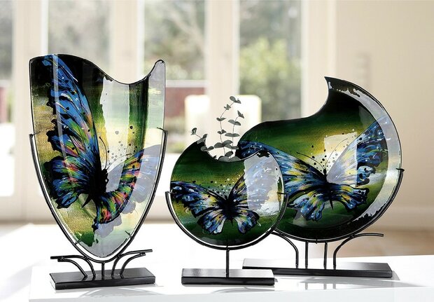 Glasart vaas "SCHMETTERLING" vlinder 57 cm 61430  