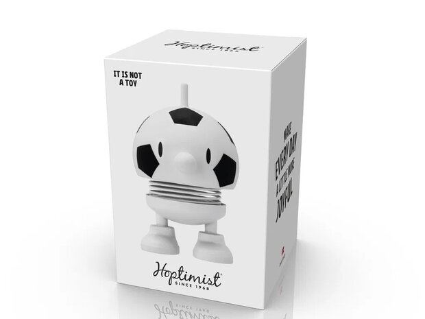 Hoptimist Football Bumble 4,5 x 5,8 x 7,6 cm S Wit