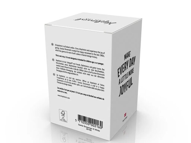 Hoptimist Santa Snowman Hoptimist 8.2 x 6.2 x 6.9 cm S Wit Kerst Sneeuwpop