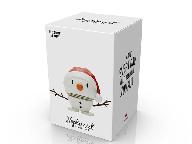 Hoptimist Santa Snowman Hoptimist 8.2 x 6.2 x 6.9 cm S Wit Kerst Sneeuwpop