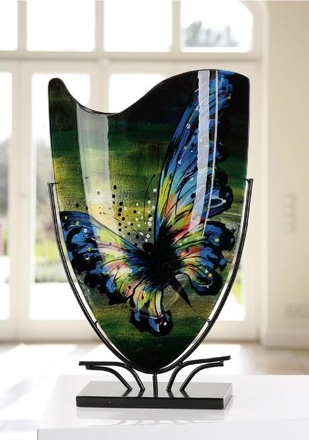 Glasart vaas "SCHMETTERLING" vlinder 57 cm 61430  