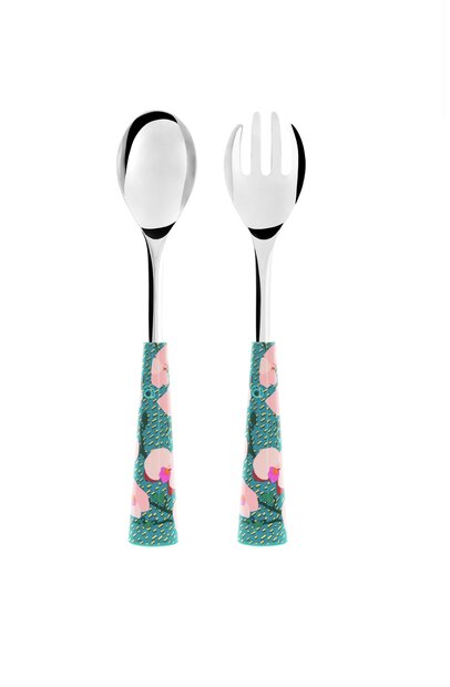 Salade bestek Orchid Blue