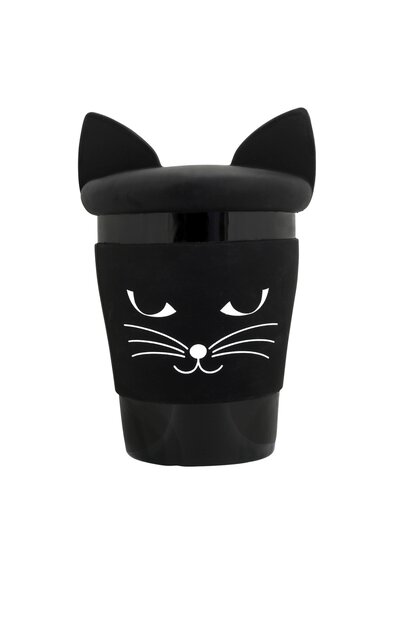 Trophy Mug Mok met Deksel Black cat Pylones