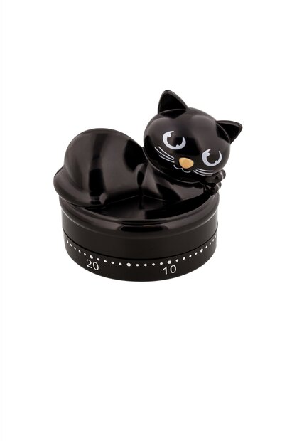 On Time Keukenwekker Zwarte Kat