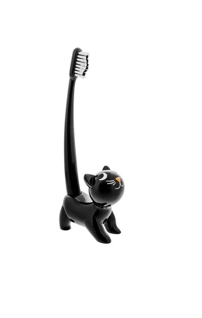 Tandeborstelhouder kat zwart Pylones